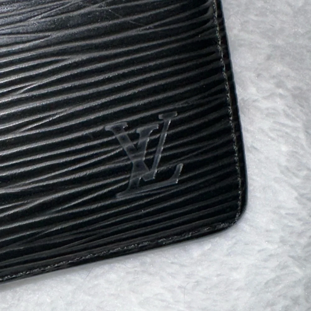 LOUIS VUITTON EPI LEATHER PORTEFEUILLE MARCO BLACK BIFOLD WALLET MADE IN FRANCE